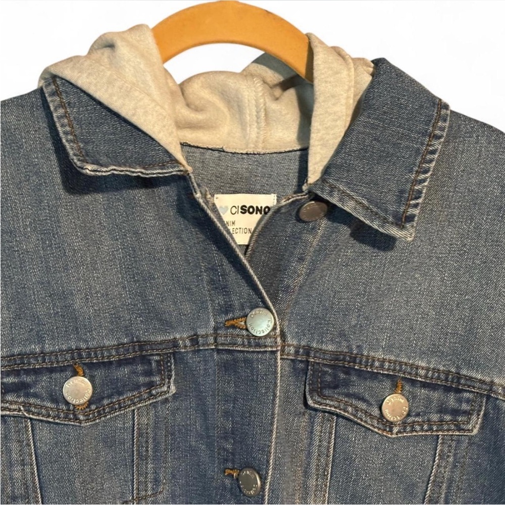 Ci Sono Blue Denim Jacket with Gray Accents - Picture 3 of 5